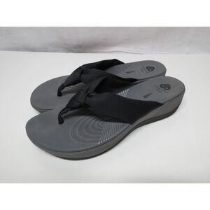 Clarks Cloudsteppers Cushion Soft Knotted Flip Flop Thong Sandals Back 10M